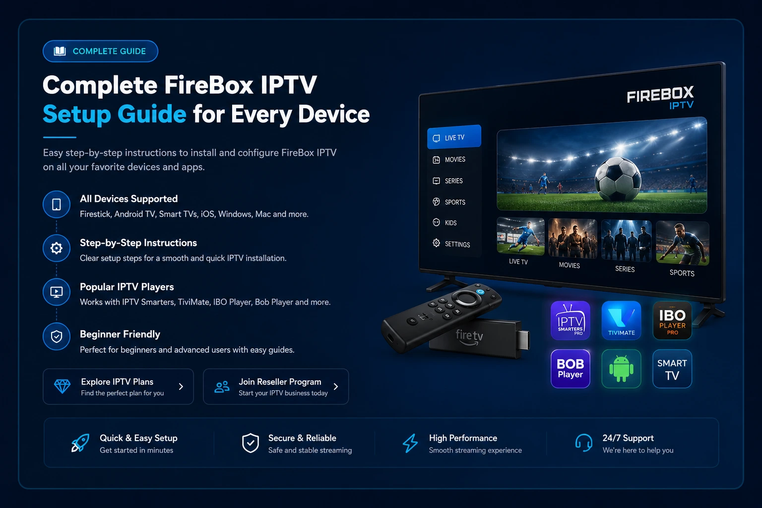 FireBox IPTV setup guide for all devices